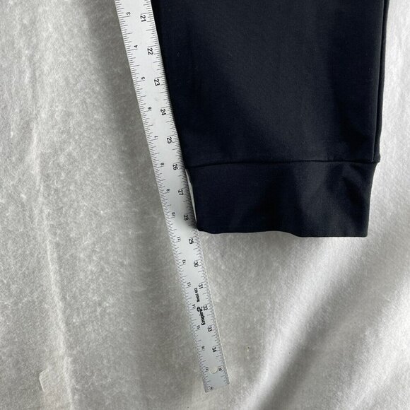 Luxe Jogger Pants Men's Sz 2XL Black Elastic Waist High-Rise Zip Pocket Tapered - Picture 11 of 13